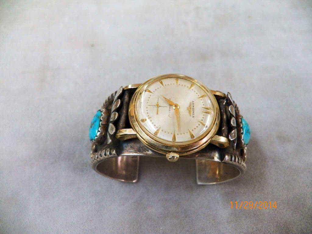 Turquoise Watch Band with Vintage Watch