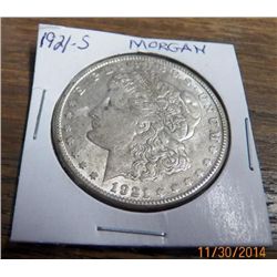 1921 S Morgan Silver Dollar