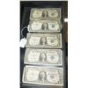Image 2 : 5-One Dollar Silver Certificates