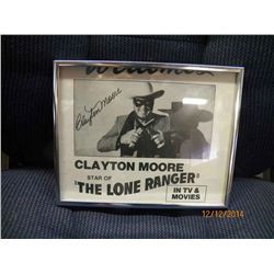Signed Clayton Moore Autograph