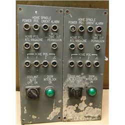 Lot of (2) Small Panels off Fanuc 18-M Control Consoles