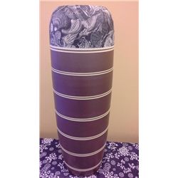 Hand Crafted Chinese Porcelain Modern Vase  (19" high, 6.25" diameter)
