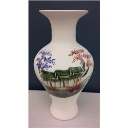 Hand Crafted Chinese Porcelain Vase (13  inches high)