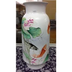 Hand Crafted Hand Painted Chinese Porcelain  Vase (18.5" high)