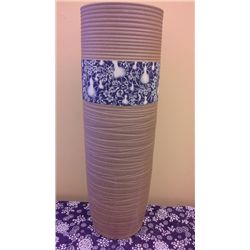 Hand Crafted Chinese Porcelain Modern Vase  (24" high, 8" diameter)