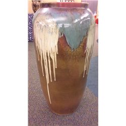 Large Hand Crafted Chinese Porcelain Modern  Vase (34.5" high)