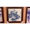 Image 1 : Hand Painted Original Framed Porcelain  Artwork (28" X 28" including frame)