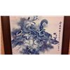 Image 2 : Hand Painted Original Framed Porcelain  Artwork (28" X 28" including frame)