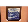 Image 1 : Hand Painted Original Framed Porcelain  Artwork (27.5" X 27.5" including frame)