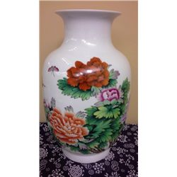 Hand Crafted & Hand Painted Chinese Porcelain  Vase (16" high) (Certificate of Authenticity  Include