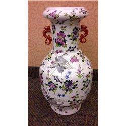 Hand Crafted Chinese Porcelain Vase (21.5"  high)