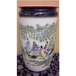 Hand Crafted Chinese Porcelain Vase (17"  high)