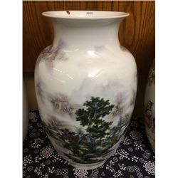 Hand Crafted Chinese Porcelain Vase (16"  High)
