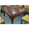 Image 1 : Victorian mahogany crank table with large inset leaf, note no crank supplied