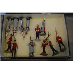 Selection of metal soldiers including two sets of six Hiriart soldiers