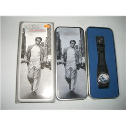 JAMES DEAN 50TH ANNIVERSARY COLLECTORS WATCH IN ORIGINAL BOX/NEW CONDITION-BOOK VALUE $50.00+!!