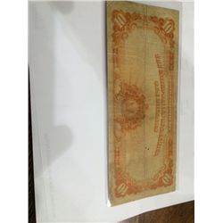 1922 $10 in Gold Coin US Currency