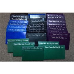 1968-1998 (Missing 1975) 30 PC OF Mint Proof Sets Original Box Clad