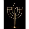 Image 1 : Yaacov Agam, Shalom Menorah, Gold-Plated Kinetic Sculpture