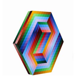 Victor Vasarely, Kezdi, Painted Wood Sculpture