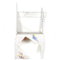 Paul von Ringelheim, Geometric Chair, Painted Wood Sculpture