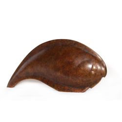 Modern Geometric Flounder, Bronze Sculpture