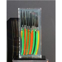 Arman, Paintbrushes III, Epoxy Resin Accumulation Sculpture
