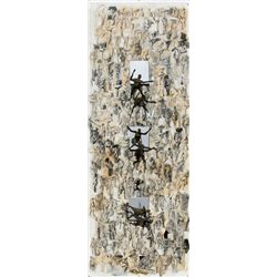 M. Mitchell, Figures and Sculptures, Pencil, Acrylic and Collage with 3 Resin Sculptures