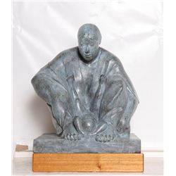 Guerrero, Mother with Child, Bronze Sculpture