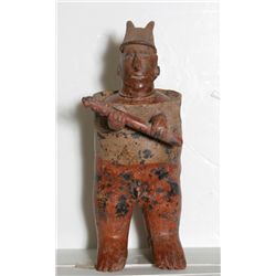 Pre-Columbian, West Mexico, Nayarit Standing Warrior (Protoclassic), Terracotta Sculpture