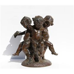 Affortunato Gory, Three Putti, Bronze Sculpture