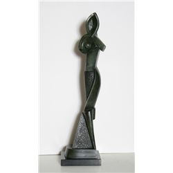 After Alexander Archipenko, Geometric Statuette, Bronze Sculpture