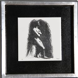 Pablo Picasso, La Femme B, Ceramic Tile, stamped