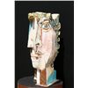 Image 2 : Cubist Face in the style of Picasso, Painted Terracotta Sculpture