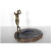 Image 2 : Nude Ashtray, Bronze Sculpture affixed to Polished Geode