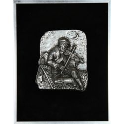 Fiddler, Metal Relief Sculpture