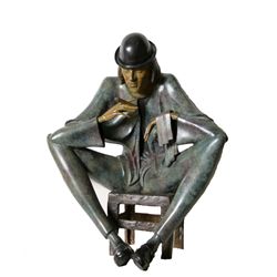 Thierry Ligismond, Man with Cigar, Bronze sculpture