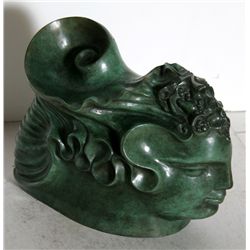 Rebekka Chemiakin, Face, Bronze Sculpture