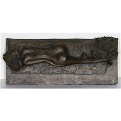Sleeping Nude Woman, Bronze Sculpture