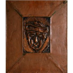 DeCasave, Man's Face, Bronze over Wood