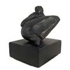 Image 1 : Woman in Blanket Holding Face, Bronze Sculpture