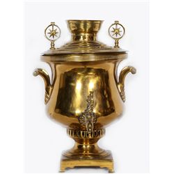 Russian Samovar, Brass and Bronze Tea Urn