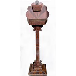 Cigarette Stand, Hand-Carved and Assembled Wood