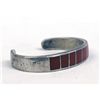 Image 3 : Old Pawn Navajo Sand Cast Inlay Bracelet