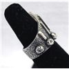Image 2 : Navajo Silver Contemporary Designed Ring, Size 7