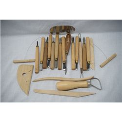 Wooden Handled Clay Working Tools