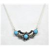 Image 2 : Navajo Sterling Bisbee Blue Turquoise Necklace