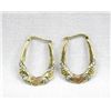 Image 1 : Sterling and 1/20 10Kt Gold Overlay Hoop Earrings