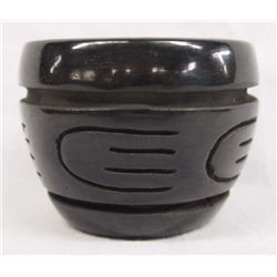 Santa Clara Carved Pottery Jar by Carmel Romero