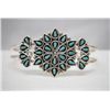 Image 1 : Zuni Sterling Needlepoint Turquoise Bracelet
